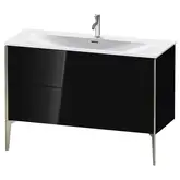 Тумба напольная под раковину Duravit XViu 121 x 48 см, чёрный глянцевый (XV43040B140)