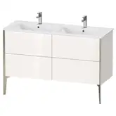 Тумба напольная под раковину Duravit XViu 128 x 48 см, белый глянцевый (XV44850B122)