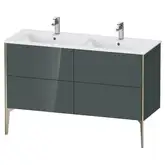 Тумба напольная под раковину Duravit XViu 128 x 48 см, доломитово-серый глянцевый лак (XV44850B138)