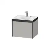 Тумба подвесная с раковиной c-bonded Duravit XViu 60 x 48 см, серый матовый (XV4609EB207P)