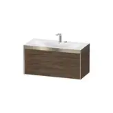 Тумба подвесная с раковиной c-bonded Duravit XViu 100 x 48 см, орех темный (XV4611EB121P)
