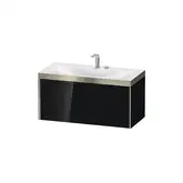 Тумба подвесная с раковиной c-bonded Duravit XViu 100 x 48 см, чёрный глянцевый (XV4611EB140P)