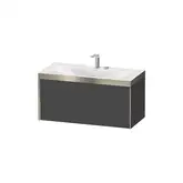 Тумба подвесная с раковиной c-bonded Duravit XViu 100 x 48 см, графит матовый (XV4611EB149P)