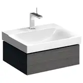 Тумба под раковину с одним выдвижным ящиком Geberit Xeno² 580 х 462 мм, серый шпон (500.505.43.1)