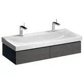 Тумба под раковину с двумя выдвижными ящиками Geberit Xeno² 1174 х 462 мм, серый шпон (500.517.43.1)