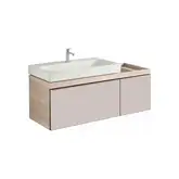 Geberit Тумба под раковину Keramag Citterio 1334х554х504 мм, полочка справа (панель - бежевая; корпус - светлый дуб) (500.567.JI.1)