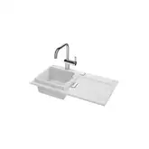 Керамическая кухонная мойка Duravit Starck K 870хх480х210 мм (цвет белый матовый, чаша слева) (7511900027)