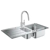 Набор Grohe мойка кухонная K500 31572SD0 + смеситель Eurostyle Cosmopolitan 31482003 (31572SD031482003)