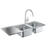 Набор Grohe мойка кухонная K500 31588SD0 + смеситель BauLoop 31368001 (31588SD031368001)