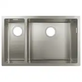 Hansgrohe S71 S719-U655 Кухонна мийка, 2 чаші, сталь (43429800)