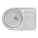 Кухонна мийка Qtap 6744L Micro Decor 0,8 мм (QT6744LMICDEC08)