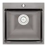 Кухонна мийка Qtap D5050BL Black 2.7/1.0 мм (QTD5050BLPVD10)