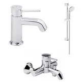 Grohe BauClassic Комплект змішувачів для ванни з душовим гарнітуром (123868S)