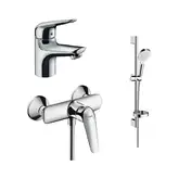 Набор смесителей для душа 3-в-1 Hansgrohe Novus (цвет - хром) (20180005)