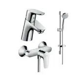 Набор смесителей для душа 3-в-1 Hansgrohe Focus (цвет - хром) (31796111)