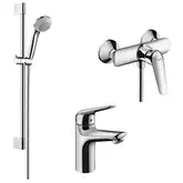 Набор смесителей для душа 3-в-1 Hansgrohe Novus/Crometta (цвет - хром) (71060112)