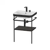 Раковина c-bonded с напольной металлической консолью Duravit Happy D.2 Plus 57,5 х 49 см (HP4735E6969)