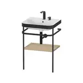 Раковина c-bonded с напольной металлической консолью Duravit Happy D.2 Plus 57,5 х 49 см (HP4735E7171)