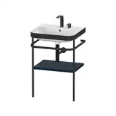 Раковина c-bonded с напольной металлической консолью Duravit Happy D.2 Plus 57,5 х 49 см (HP4735E9898)