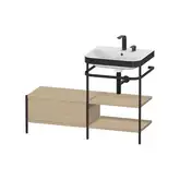 Раковина c-bonded с напольной металлической консолью Duravit Happy D.2 Plus 120 х 49 см (HP4745E7171)