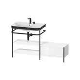 Раковина c-bonded с напольной металлической консолью Duravit Happy D.2 Plus 140 х 49 см (HP4752E2222)