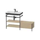 Раковина c-bonded с напольной металлической консолью Duravit Happy D.2 Plus 140 х 49 см (HP4752E7171)