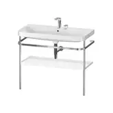 Раковина c-bonded с напольной металлической консолью Duravit Happy D.2 Plus 97,5 х 49 см (HP4838E2222)