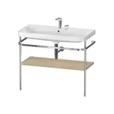 Раковина c-bonded с напольной металлической консолью Duravit Happy D.2 Plus 97,5 х 49 см (HP4838E7171)