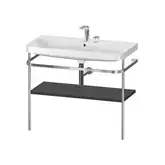 Раковина c-bonded с напольной металлической консолью Duravit Happy D.2 Plus 97,5 х 49 см (HP4838E8080)