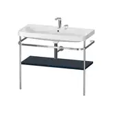 Раковина c-bonded с напольной металлической консолью Duravit Happy D.2 Plus 97,5 х 49 см (HP4838E9898)