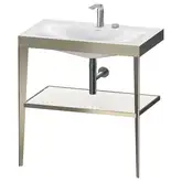 Металлическая консоль с раковиной c-bonded Duravit XViu 80 х 48 х h85 см, матовое шампанское/белый глянцевый (XV4715EB185)