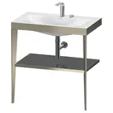 Металлическая консоль с раковиной c-bonded Duravit XViu 80 х 48 х h85 см, матовое шампанское/серый (XV4715EB189)