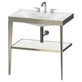 Металлическая консоль с раковиной Duravit XViu 80 х 48 х h85 см, матовое шампанское/белый матовый (XV4715TB185)