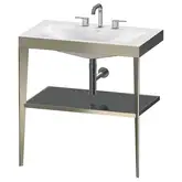 Металлическая консоль с раковиной c-bonded Duravit XViu 80 х 48 х h85 см, матовое шампанское/сёрый (XV4715TB189)