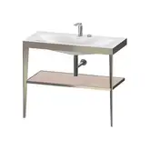 Металлическая консоль с раковиной c-bonded Duravit XViu 100 х 48 х h85 см, матовое шампанское/абрикосовый жемчуг (XV4716EB110)