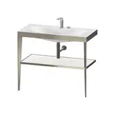 Металлическая консоль с раковиной c-bonded Duravit XViu 100 х 48 х h85 см, матовое шампанское/белый глянцевый (XV4716EB185)