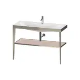 Металлическая консоль с раковиной c-bonded Duravit XViu 120 х 48 х h85 см, матовое шампанское/абрикосовый жемчуг (XV4717OB110)