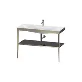 Металлическая консоль с раковиной c-bonded Duravit XViu 120 х 48 х h85 см, матовое шампанское/чёрный глянцевый (XV4717OB140)