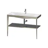 Металлическая консоль с раковиной c-bonded Duravit XViu 120 х 48 х h85 см, матовое шампанское/серый (XV4717OB189)