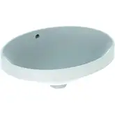 Geberit VARIFORM умывальник встраиваемый, овальной формы, 50*40см, с переливом, глазурованный снизу (500.709.01.2)