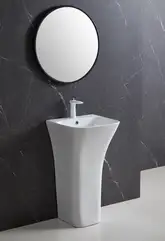 Раковина для підлоги Qtap Crow з донним клапаном QT0511G315W