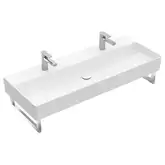 Раковина подвесная 120 х 47 см Villeroy & Boch Memento 2.0 (альпийский белый, с переливом) (4A22C401)