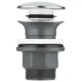 Донний клапан для раковини універсальний (з/без переливу) GROHE 40824000 автоматичний (СLICK-СLACK)