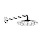 Верхний душ с держателем Hansgrohe Raindance Select S Ø 240 мм (цвет - хром/белый), EcoSmart 9 л/мин (26470400)