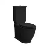 Унитаз-компакт ArtCeram Hermitage с сиденьем Soft Close, чёрный (HEV006 03;00+HEA005 03)