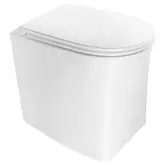 Унитаз пристенный, напольный NoRim (безободковый) AXA DP, с сиденьем Soft Close Slim (8401401+AF8401)