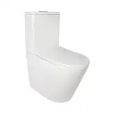 Унітаз-компакт Qtap Stork безобідковий з сідінням Soft-close QT15222179W