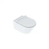 Унитаз подвесной NewFlush (безободковый) Catalano New Zero с сиденьем Soft Close plus satin white/белый матовый (1VS55NRBM+5SCSTPBM)