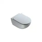 Унитаз подвесной NewFlush (безободковый) Catalano Sfera с сиденьем Soft Close, серый матовый (1VSF54RCS+5SCSTPCS)