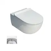 Унитаз биде Flaminia App Goclean (безободковый), с сиденьем Slim Soft Close (AP118G+ERWCB+QKCW05)